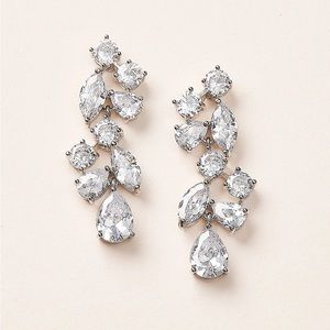 Dareth Colburn CZ Scattered Vine Earrings
